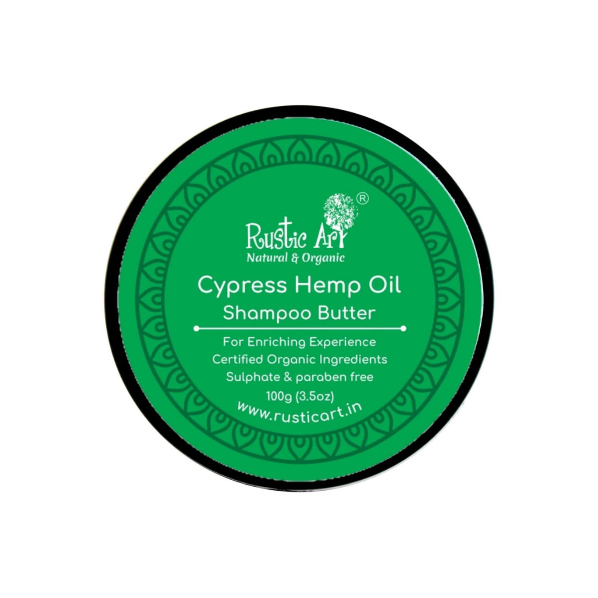Rustic Art Natural & Organic Cypress Hemp Oil Shampoo Butter