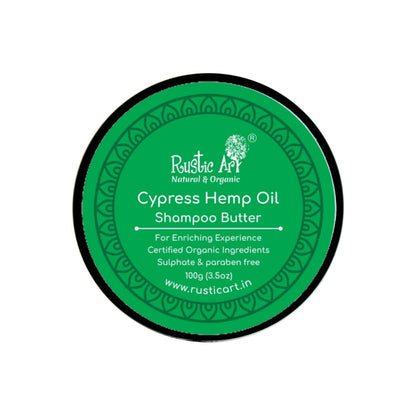 Rustic Art Natural & Organic Cypress Hemp Oil Shampoo Butter