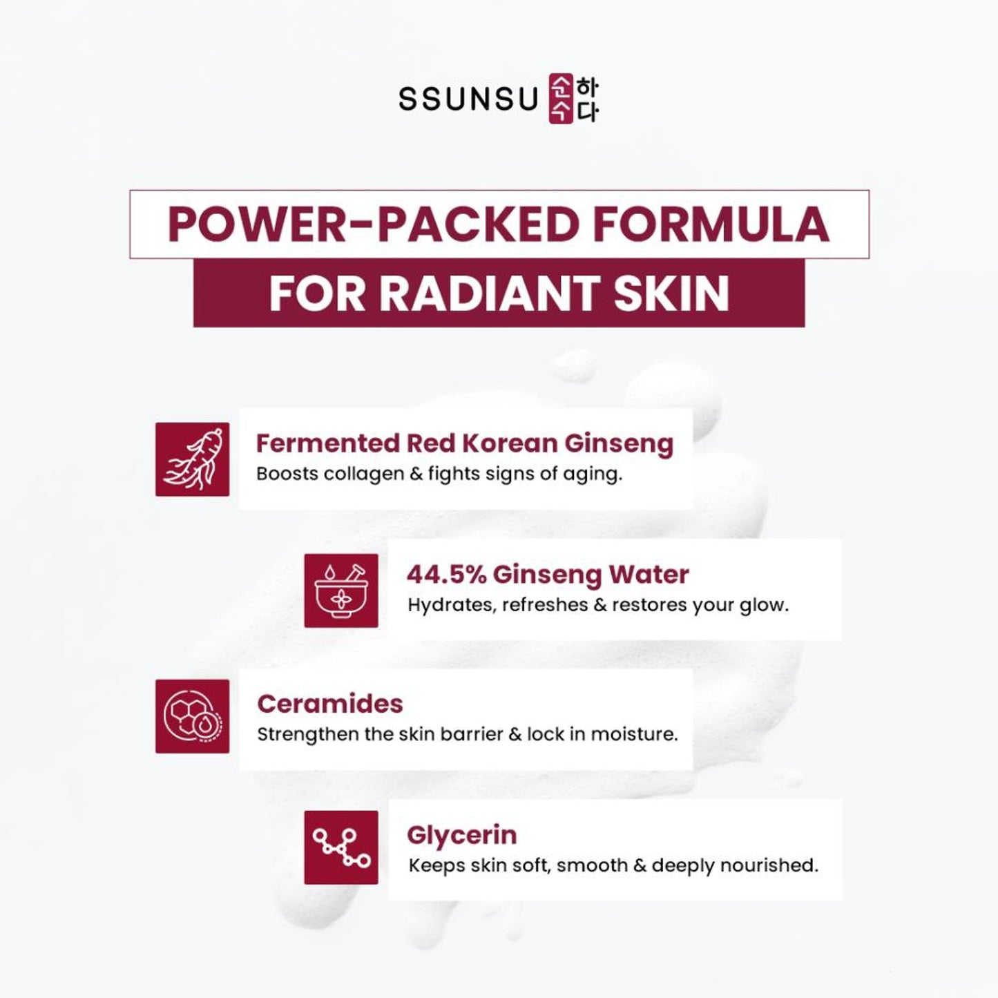 SSUNSU Water Barrier Cera Ginseng Cloud Cleanser