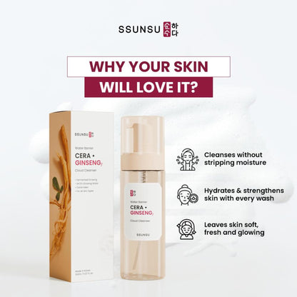 SSUNSU Water Barrier Cera Ginseng Cloud Cleanser