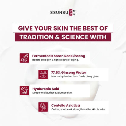 SSUNSU Water Bomb Hyalu Ginseng Moisture Cream