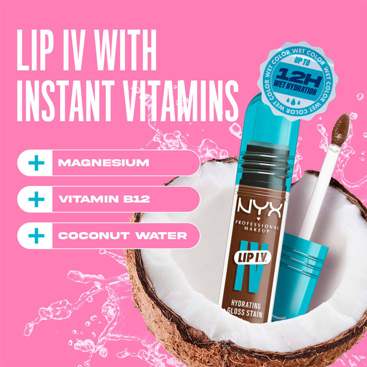 NYX Professional Makeup Lip I.V. Hydrating Gloss Stain - Splash N Spice
