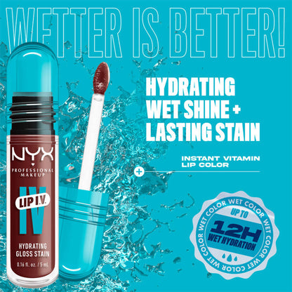 NYX Professional Makeup Lip I.V. Hydrating Gloss Stain - Mocha Me Wet