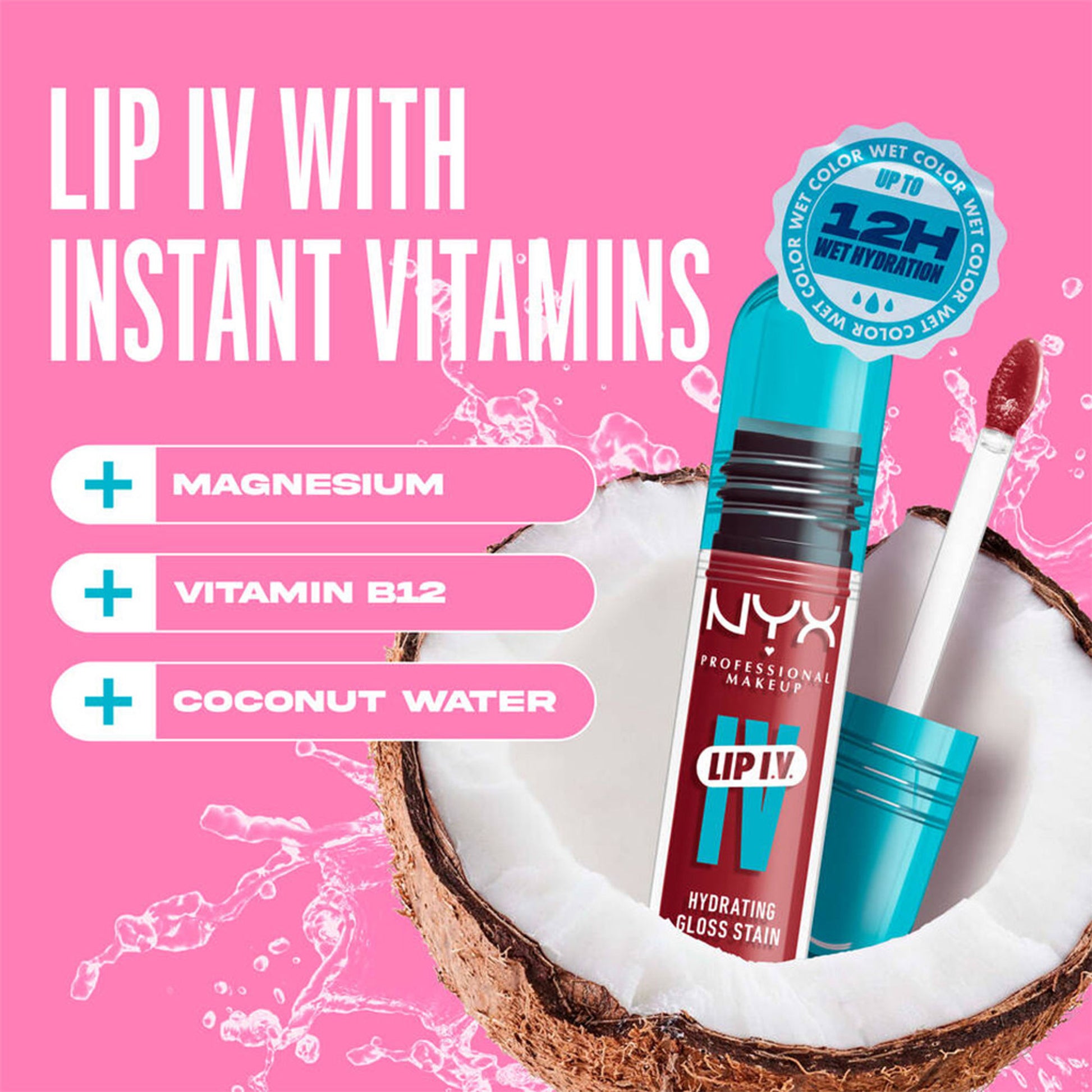 NYX Professional Makeup Lip I.V. Hydrating Gloss Stain - Bubblegum Burst