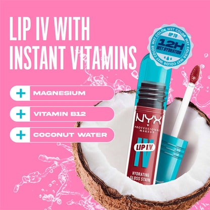 NYX Professional Makeup Lip I.V. Hydrating Gloss Stain - Bubblegum Burst