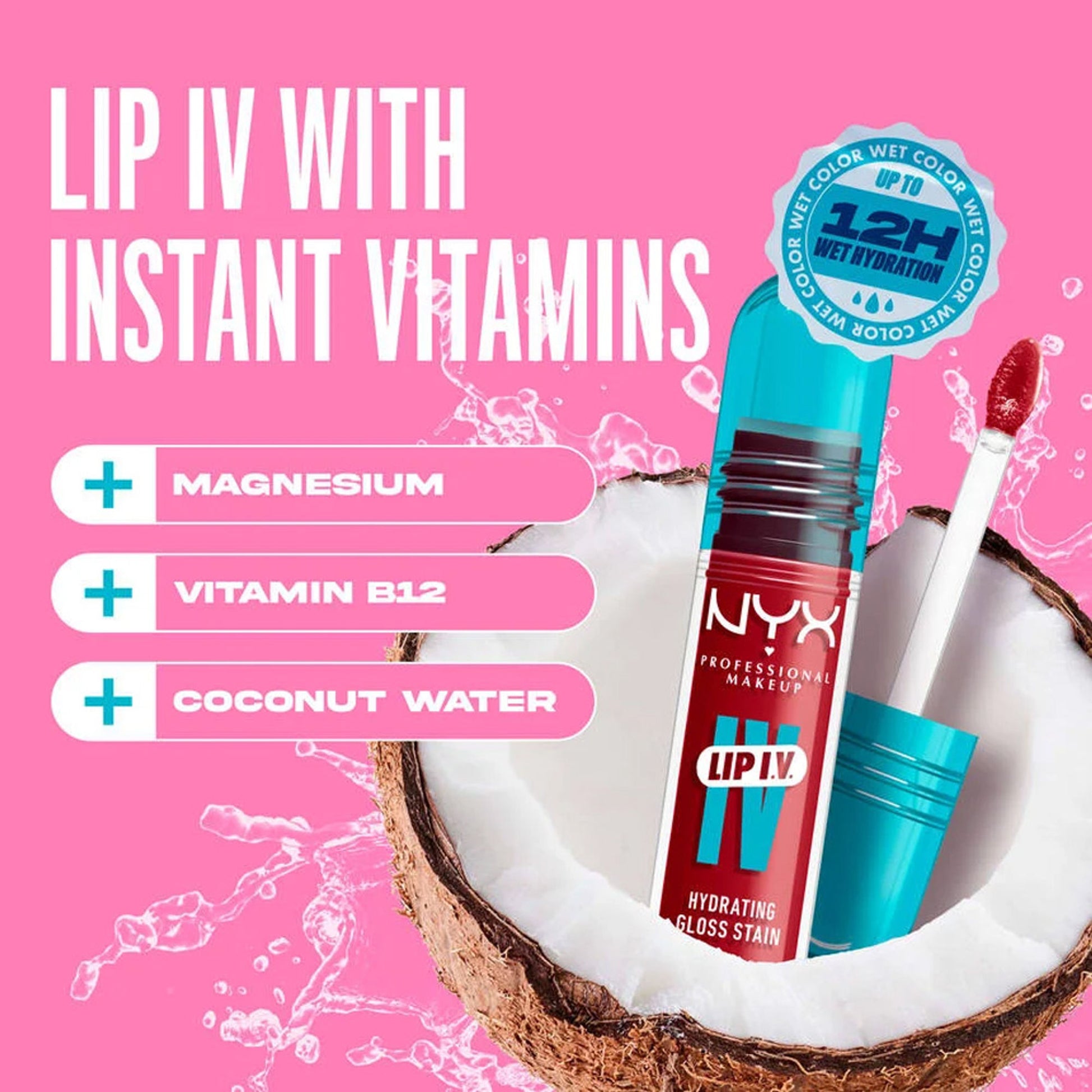 NYX Professional Makeup Lip I.V. Hydrating Gloss Stain - Berry Thirsty