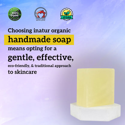 inatur Patchouli & Vetiver Herbal Soap with Natural Essential Oils for Hydration & Purification