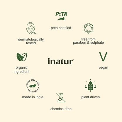 inatur Charcoal Foaming Face Wash, Sulphate-Free, Purifying, Soothing, Daily Use