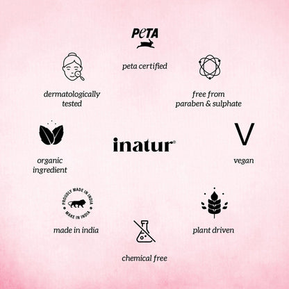 inatur Rose & Geranium Lotion, Natural Lightweight Moisturizer For All Skin Types