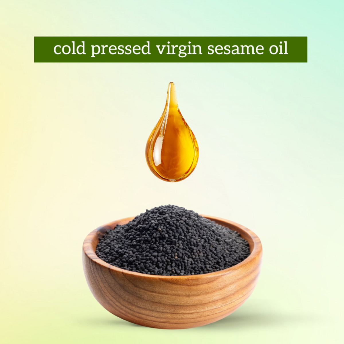 Inatur 100% pure sesame oil in a glass bottle, cold-pressed and organic, suitable for skin and hair care.