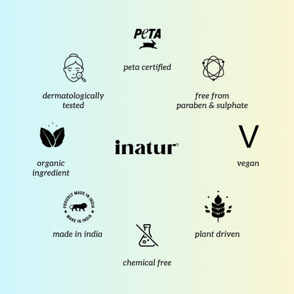 inatur Castor Oil, 100% Natural, Organic & Cold Pressed, for Hair, Skin, Brows & Nails