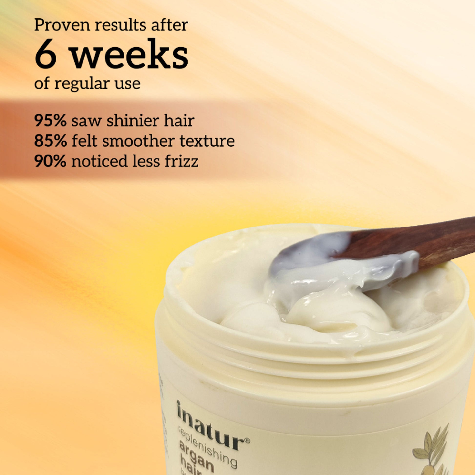 Inatur Argan Hair Cream, Vegan Styling for Men & Women, Controls Frizz & Tames Dry Hair