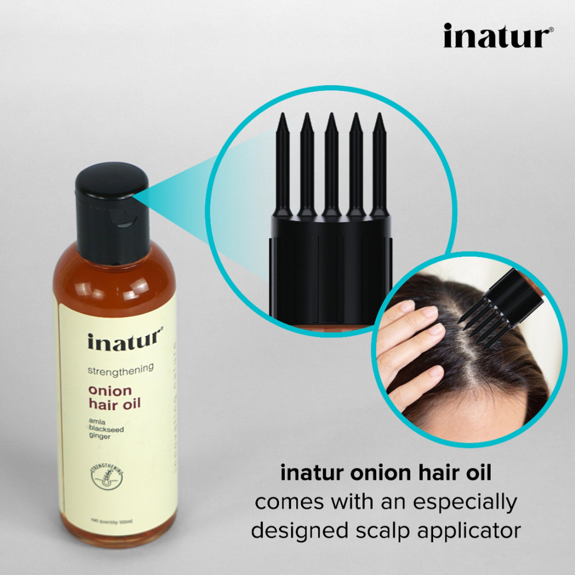 Inatur Onion Hair Oil, Natural, Non-Greasy, for Hair Growth, Dandruff & Root Strength