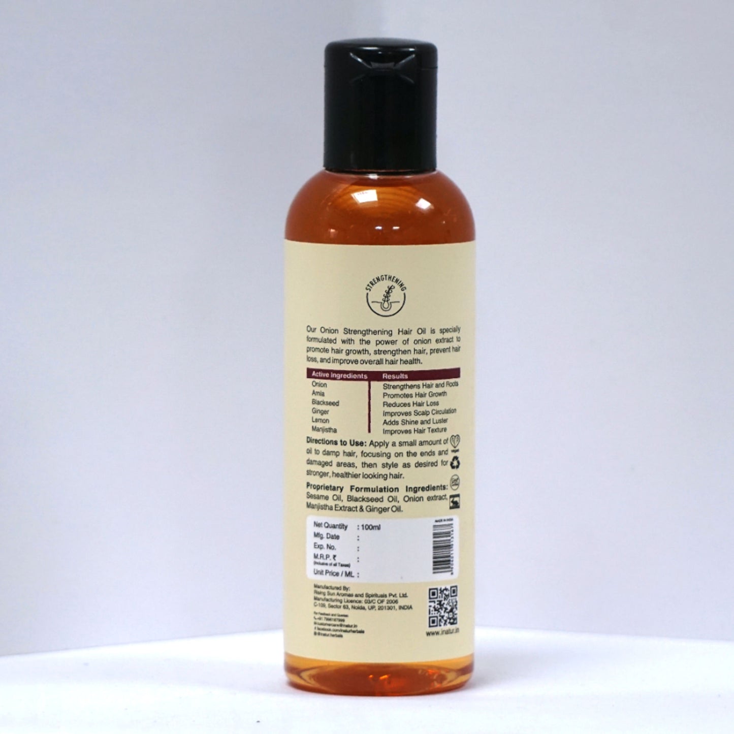 Inatur Onion Hair Oil, Natural, Non-Greasy, for Hair Growth, Dandruff & Root Strength