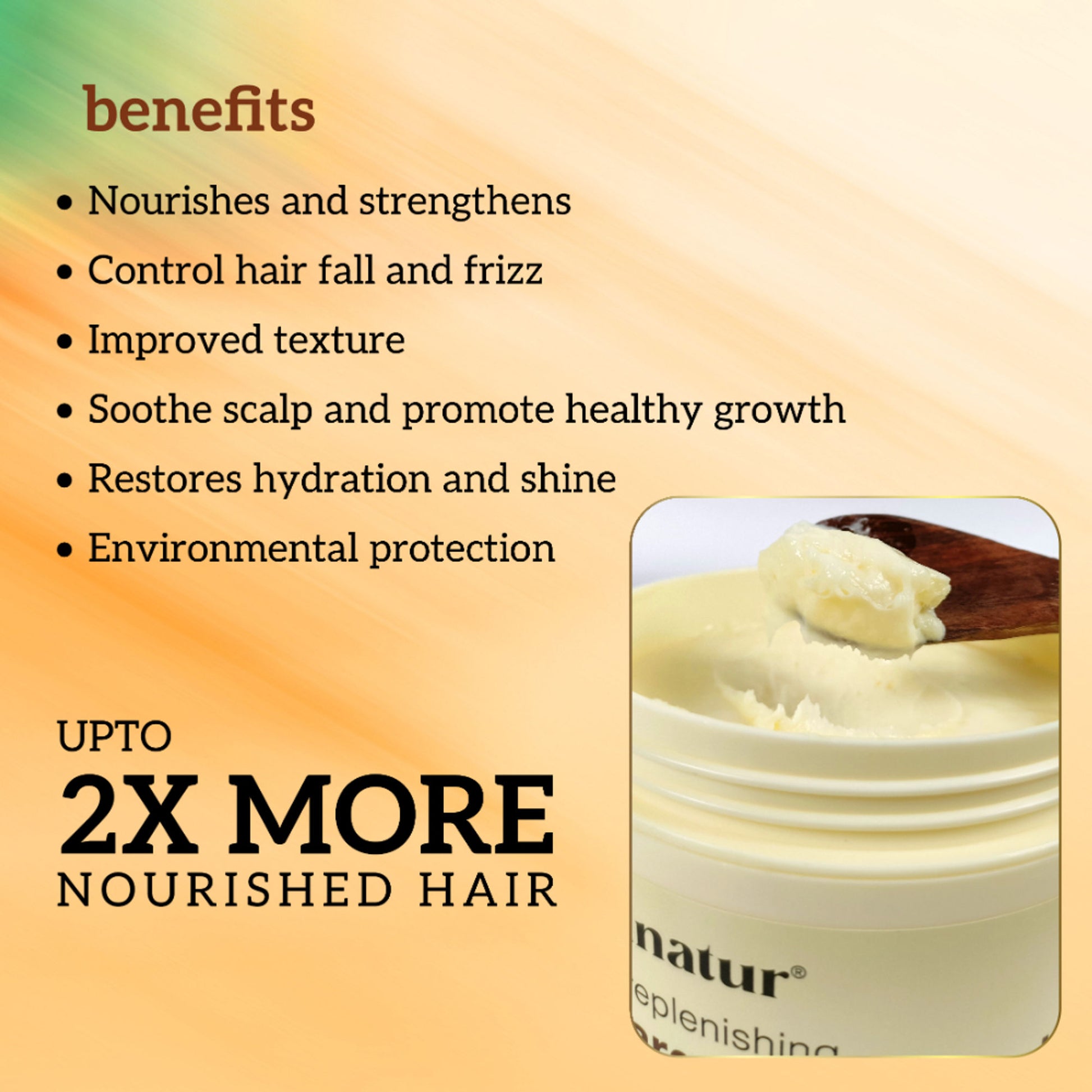 Inatur Argan Oil Hair Mask, Natural & Vegan, Deep Repair, Adds Shine & Smoothness