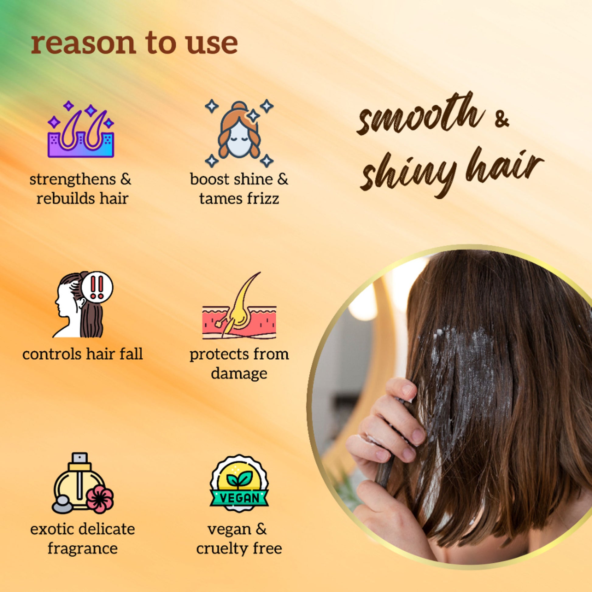 Inatur Argan Oil Hair Mask, Natural & Vegan, Deep Repair, Adds Shine & Smoothness