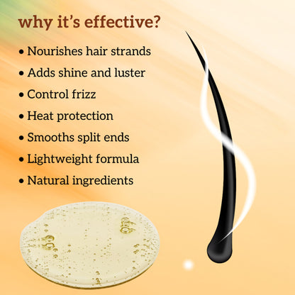 Inatur Argan Hair Serum, Smoothens, Strengthens, Adds Shine, Lightweight & Non-Greasy