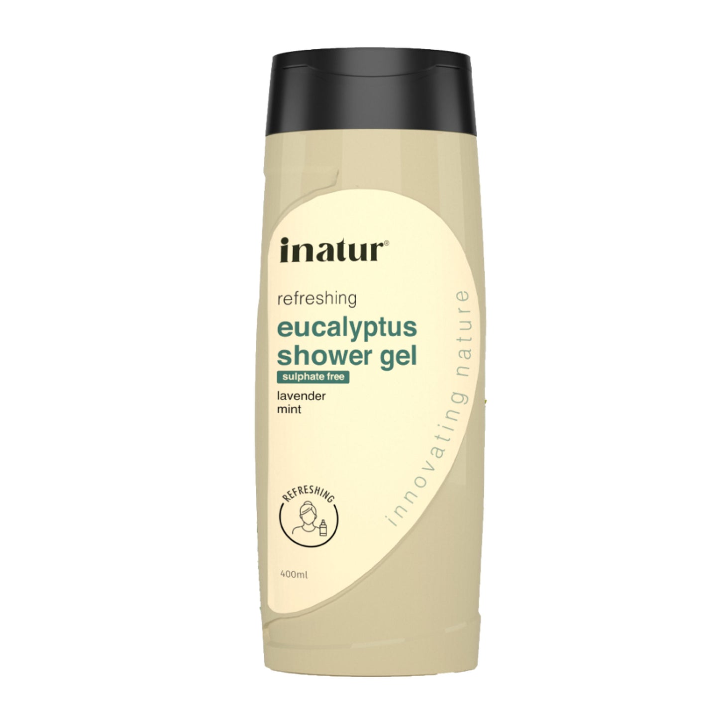 inatur Eucalyptus Shower Gel for Relaxation and Stress Relief with Mint and Lavender