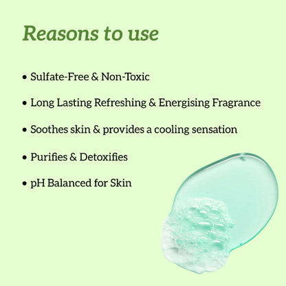 inatur Eucalyptus Shower Gel for Relaxation and Stress Relief with Mint and Lavender