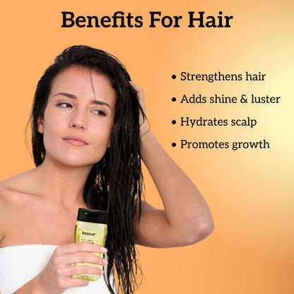 inatur Almond Oil, 100% Pure, Cold Pressed & Organic, for Face, Body, Hair & Baby Care