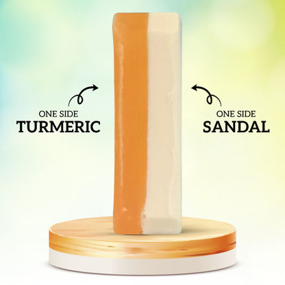 inatur Sandal & Turmeric Soap, 100% Natural & Vegan For Tan Removal & Brightening & All Skin Types