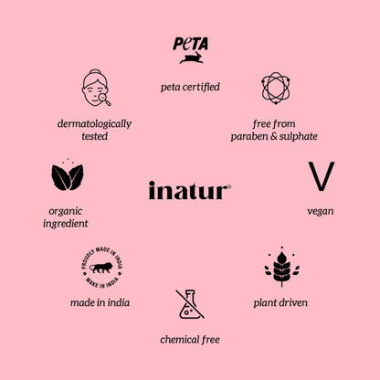 inatur Shower Gel with Pomegranate, Raspberry, and Black Pepper for Daily Refreshing Wash