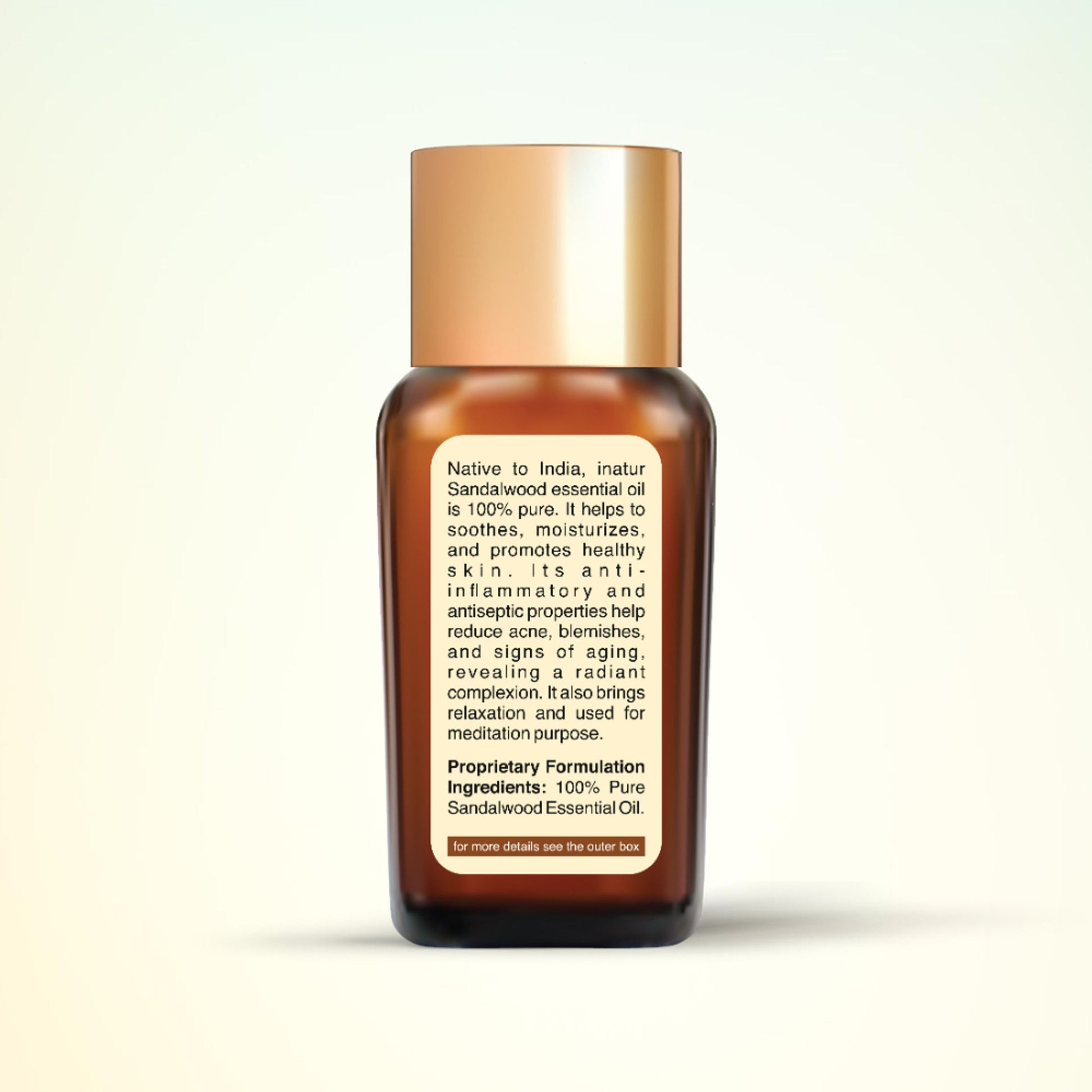 inatur Sandalwood Essential Oil, Pure & Natural, for Skin, Face, Aromatherapy & Diffuser Use