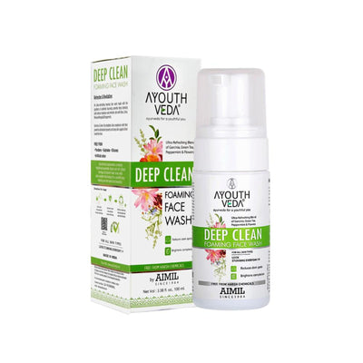 Deep Clean Foaming Face Wash with Indian Madder, Garcinia & Pomegranate for Deeply Clensed Skin