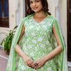 Dhiyona IE Floral Printed Pure Cotton Kurta With Trousers & Dupatta