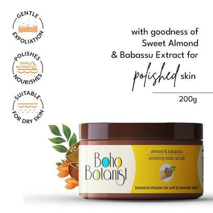 Boho Botanist Almond & Babassu Polishing Body Scrub