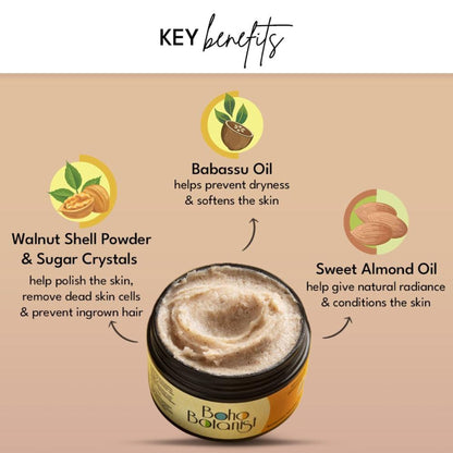 Boho Botanist Almond & Babassu Polishing Body Scrub