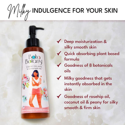 Boho Botanist Bulgarian Rose, Peony & Rosehip Body Milk