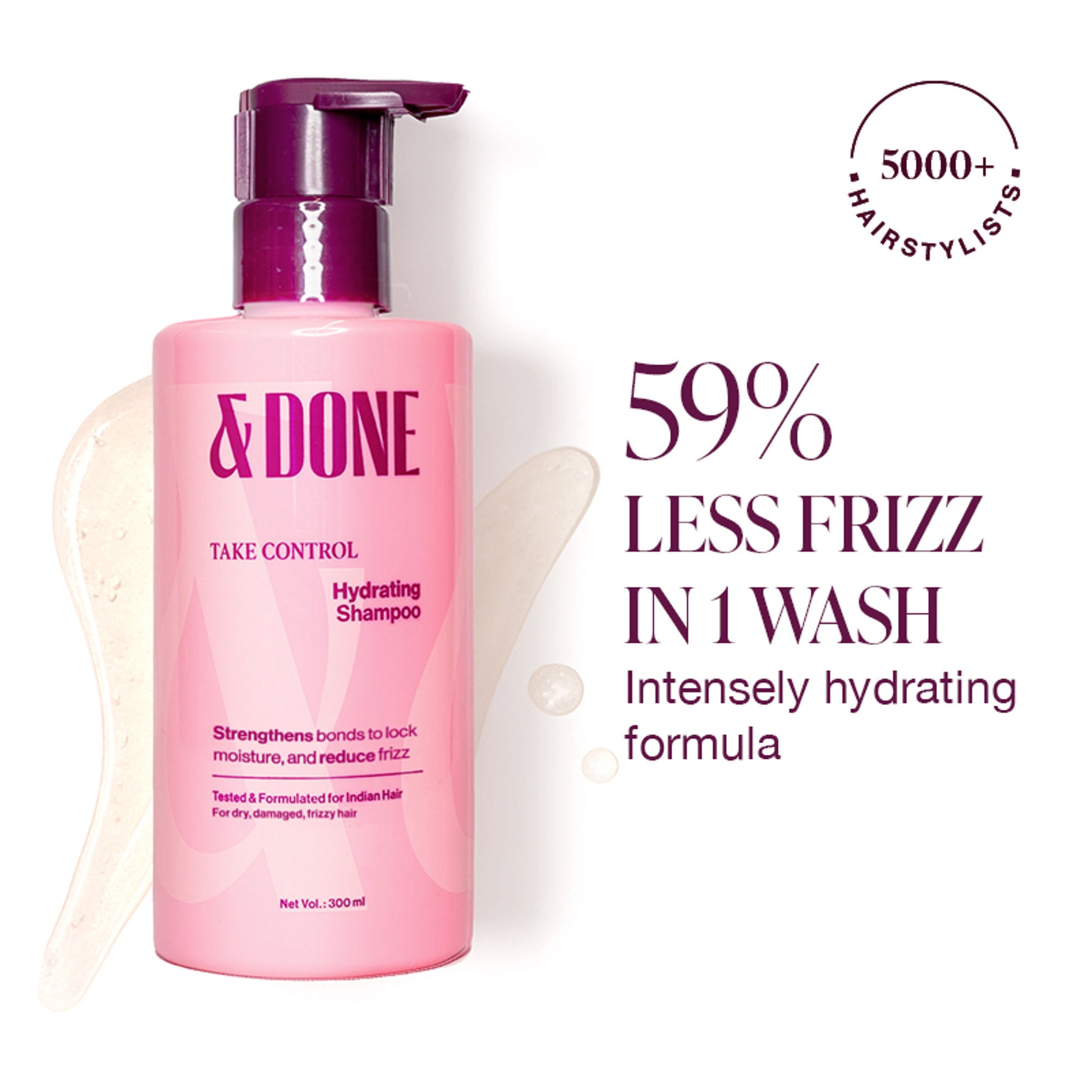&Done Take Control Hydrating Shampoo for Dry & Frizzy Hair