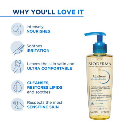 Bioderma Shower Oil - Atoderm Huile De Douche With Niacinamide