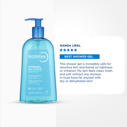 Atoderm Gel Douche Ultra Gentle Soap Free Shower Gel with Niacinamide for 24H Hydration 100ml