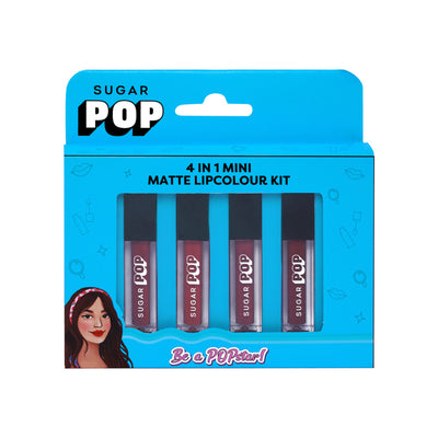 SUGAR POP 4 In 1 Mini Matte Lipcolour Kit - 02 Bare Essentials