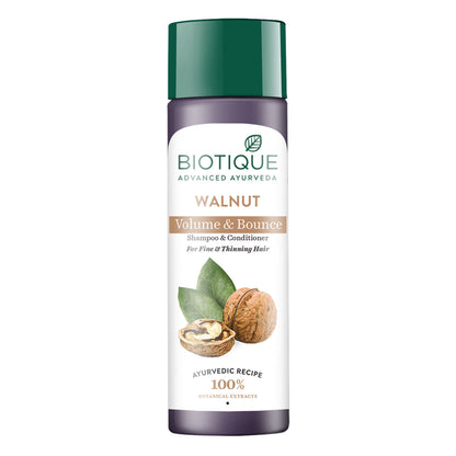 Biotique Bio Walnut Bark Volumizing Shampoo For Fine & Thinning Hair