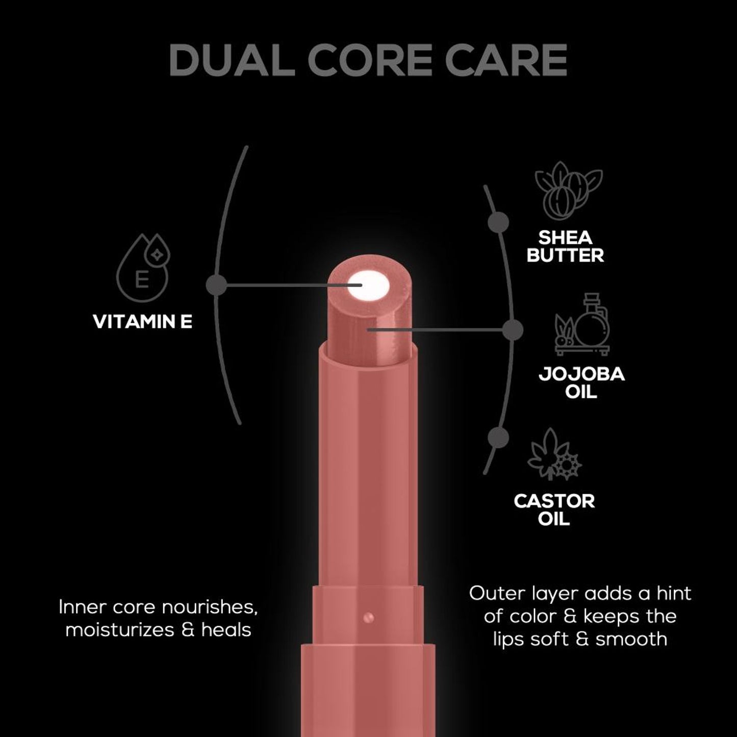 Renee Cosmetics Lip Fix Lip Balm, Heals, Lightens & Moisturizes, Dry & Chapped Lips