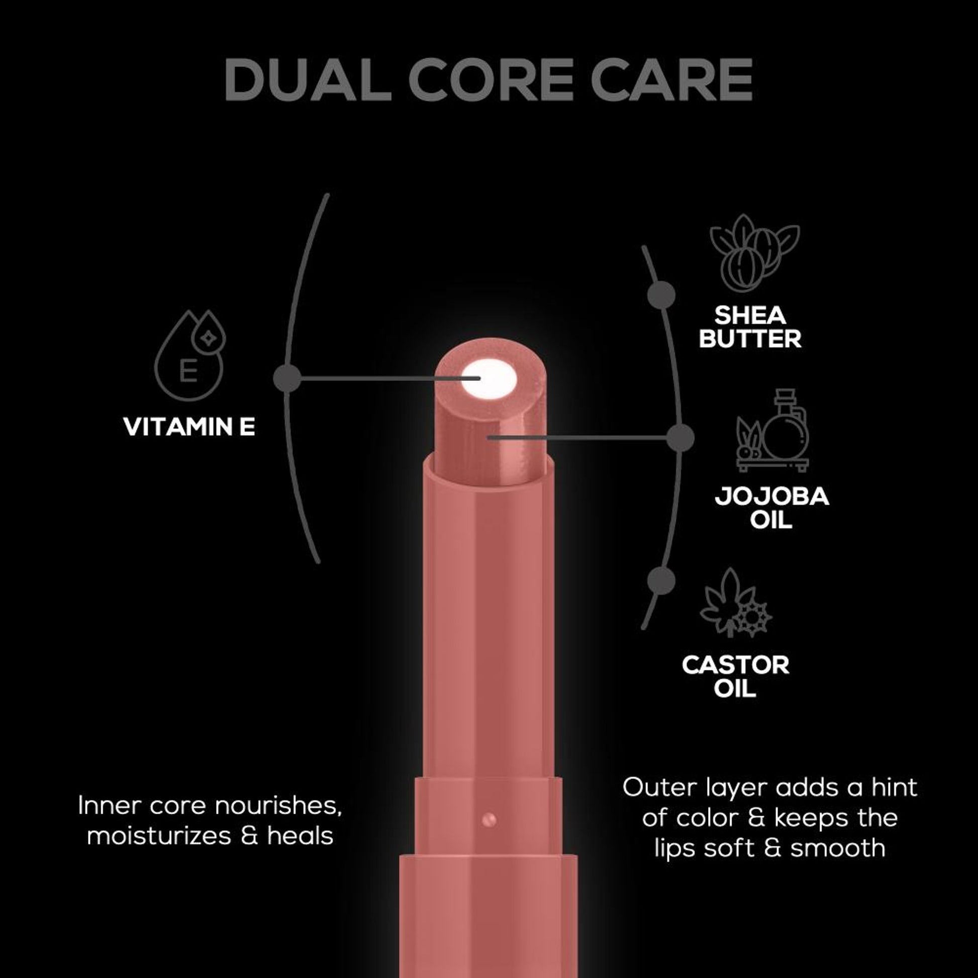 Renee Cosmetics Lip Fix Lip Balm, Heals, Lightens & Moisturizes, Dry & Chapped Lips