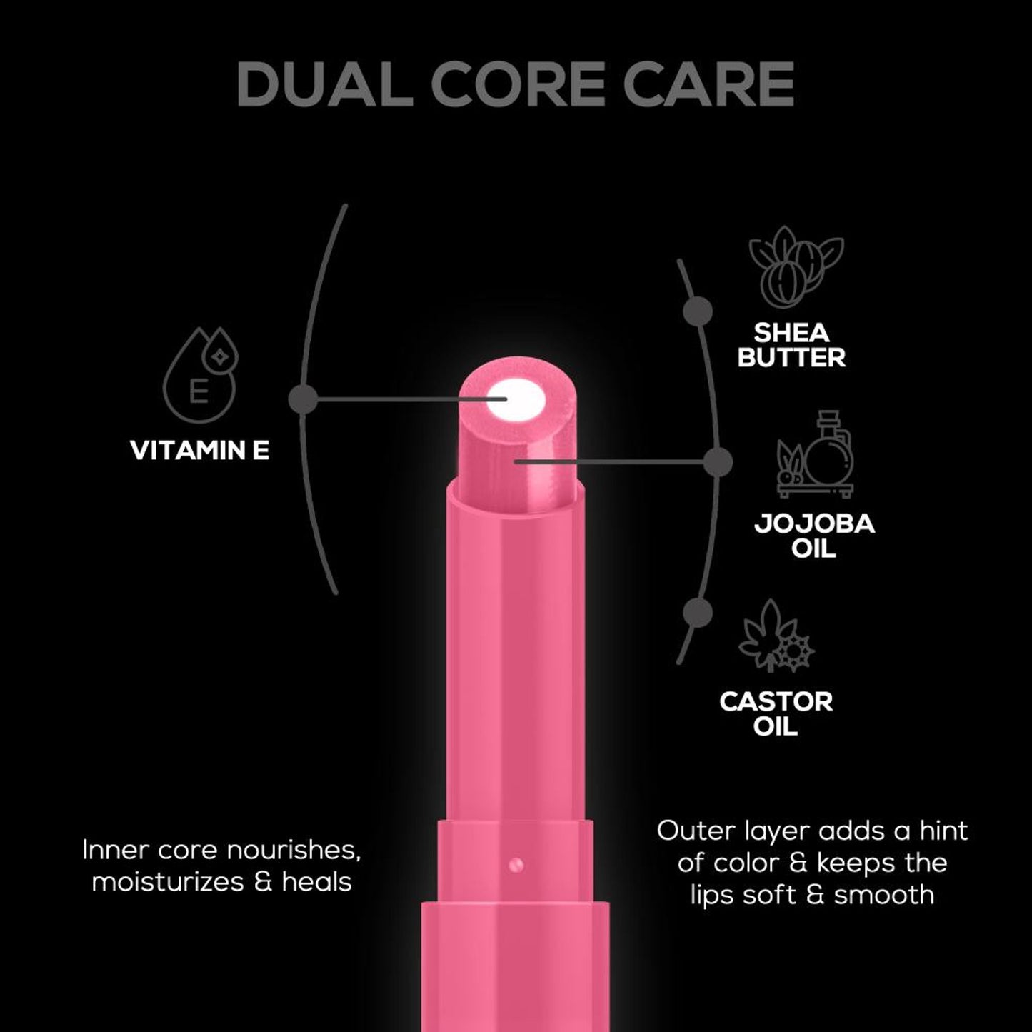 Renee Cosmetics Lip Fix Lip Balm, Heals, Lightens & Moisturizes, Dry & Chapped Lips