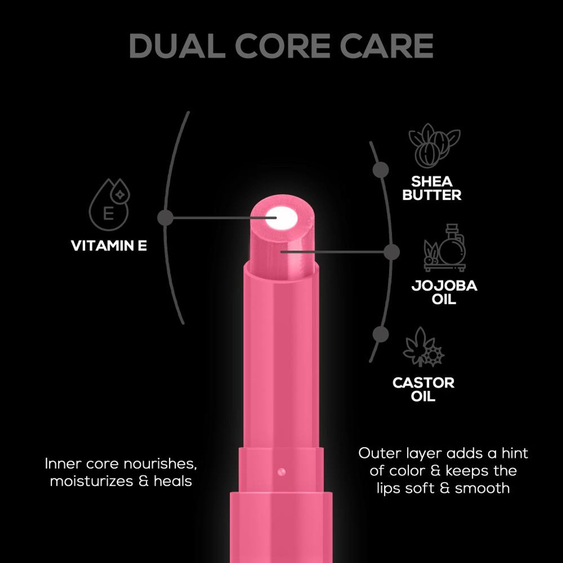 Renee Cosmetics Lip Fix Lip Balm, Heals, Lightens & Moisturizes, Dry & Chapped Lips