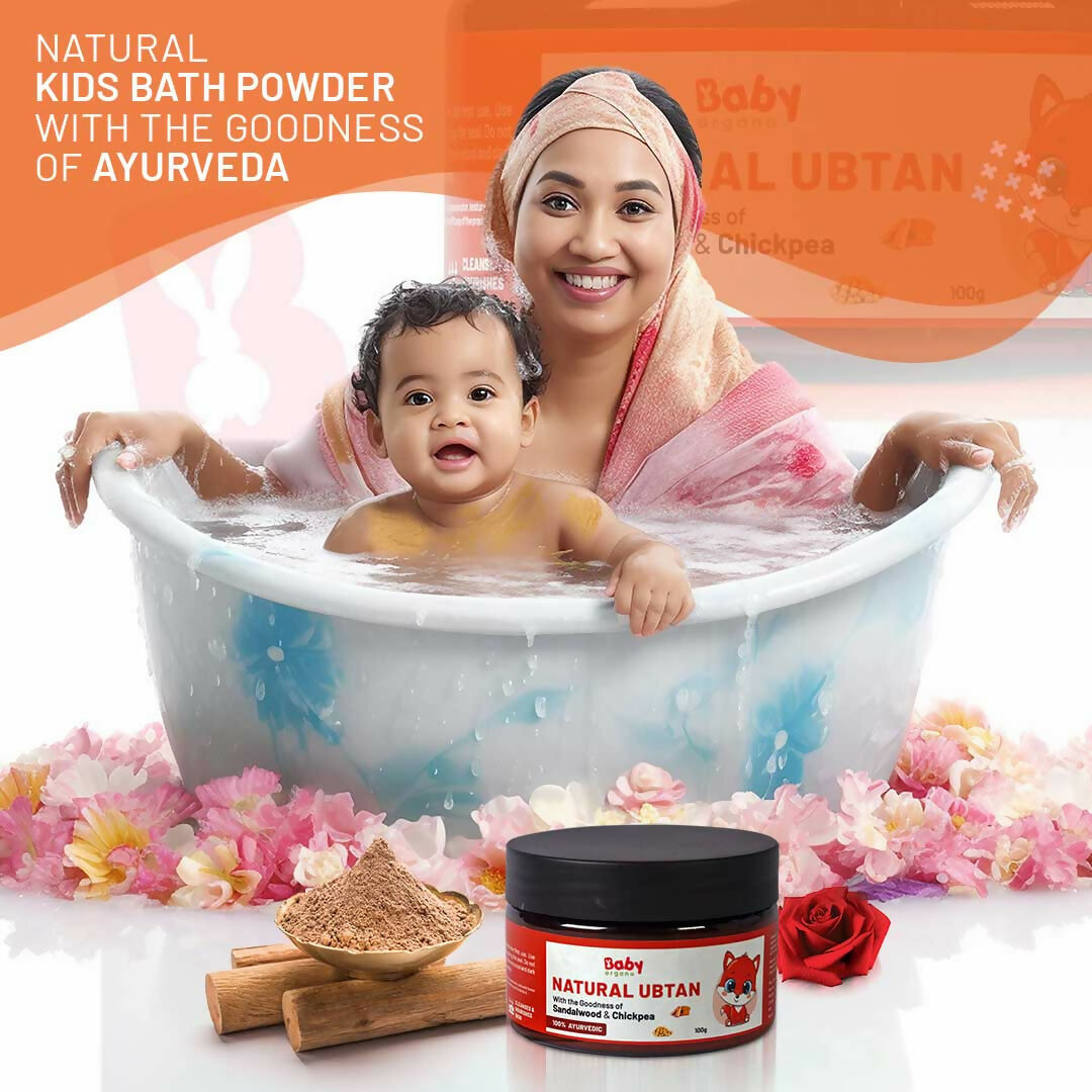 Babyorgano Natural Ubtan Face Pack, Skin Lightening and Tan Removal For Babies - Indyancart