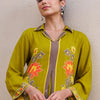 Dhiyona IE Floral Printed Shirt Collar A-Line Tunic & Palazzo
