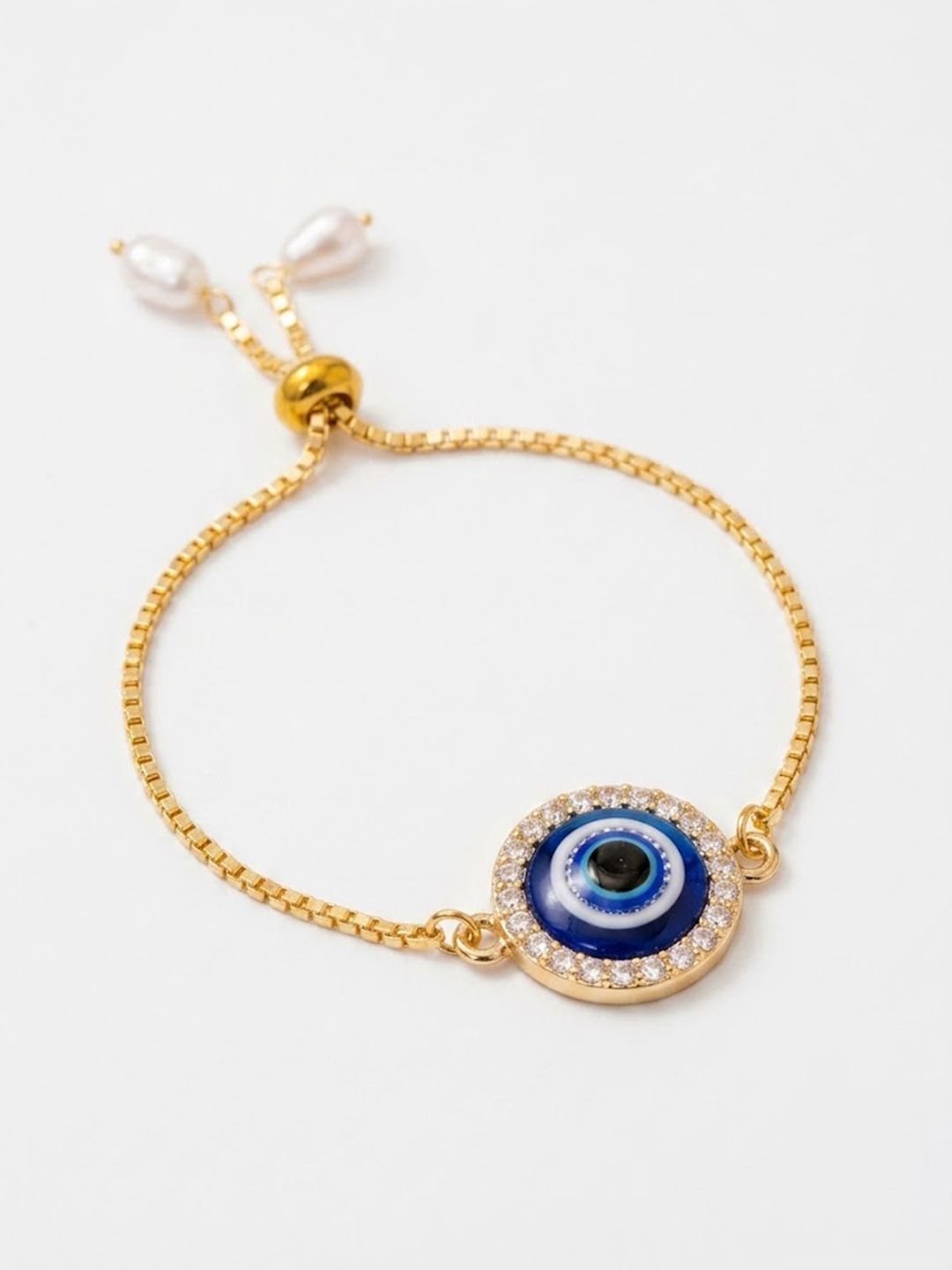 Anouk Set Of 2 Blue Evil Eye Gold Toned Bhaiya Bhabhi Rakhi