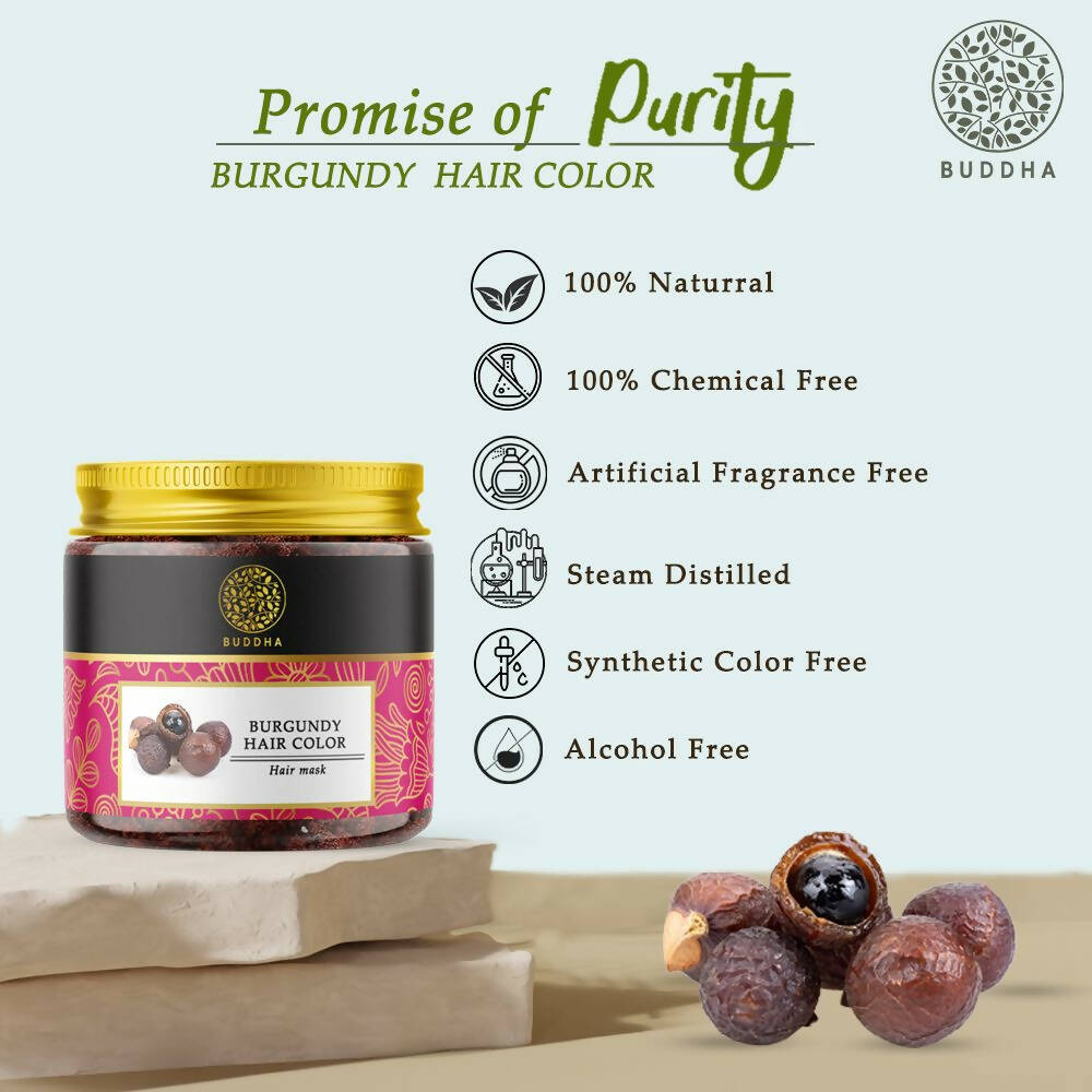 Buddha Natural Burgundy Hair Color Powder - Indyancart