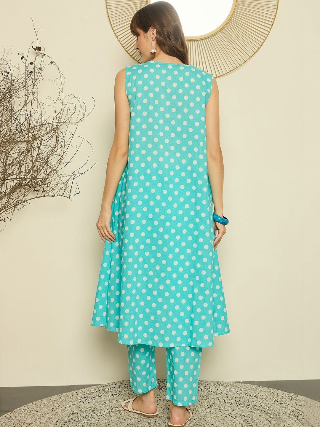 Women Printed Regular Pure Cotton Kurta with Trousers