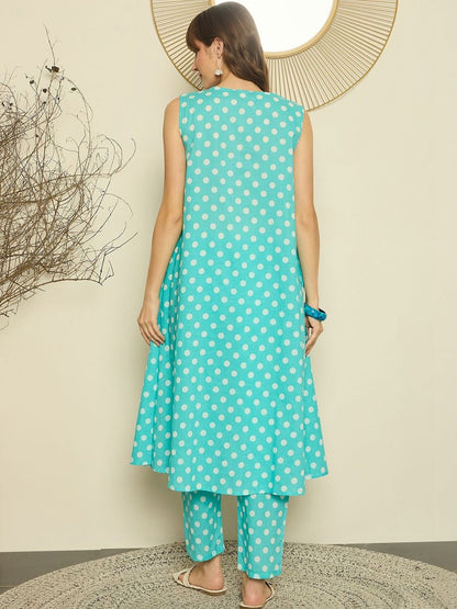 Women Printed Regular Pure Cotton Kurta with Trousers