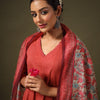 Women's Anarkali Pure Cotton Kurta With Trousers & Dupatta
