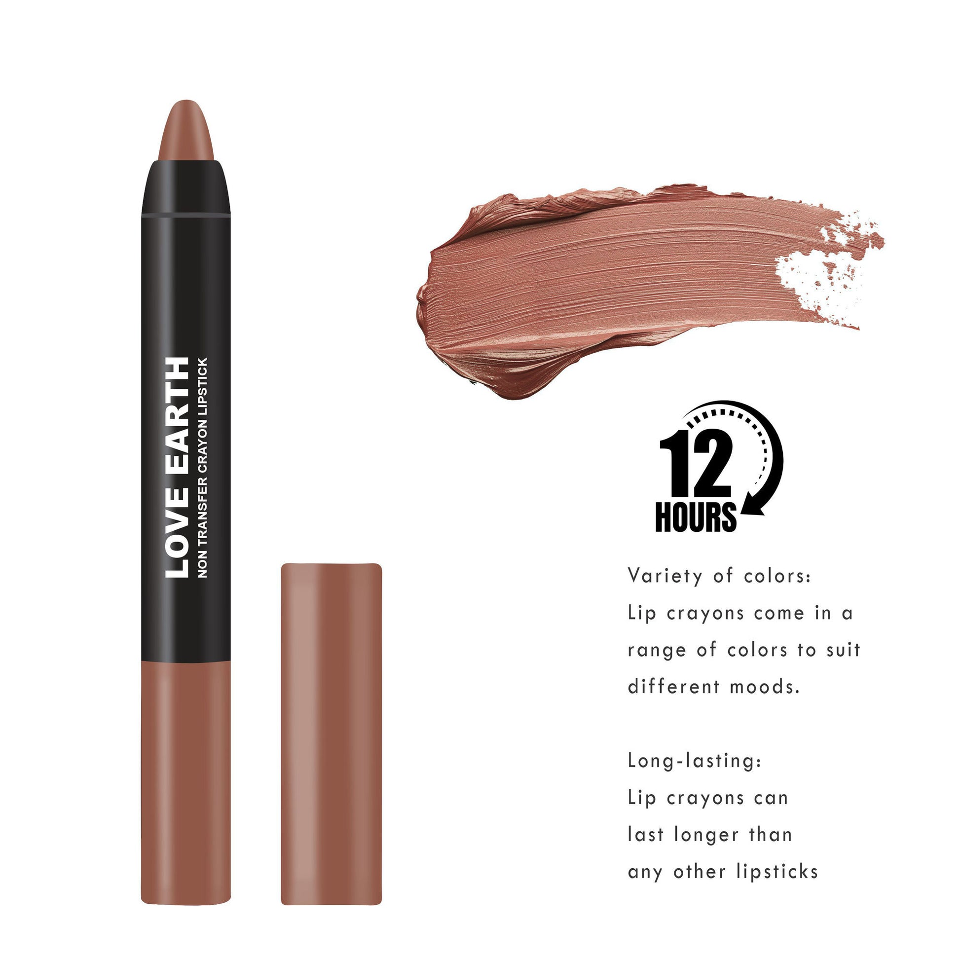 Love Earth Non Transfer Crayon Lipstick - Juniper