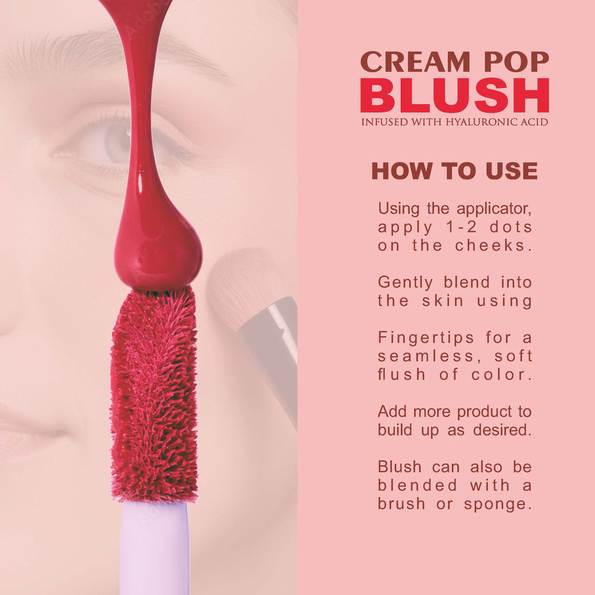 Love Earth Cream Pop Blush pack of 5 featuring vibrant, natural-toned blushes in sleek containers with colorful packaging.